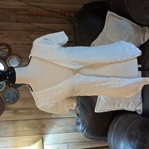 Free People Smocked Open Front Cardigan  Top Size L